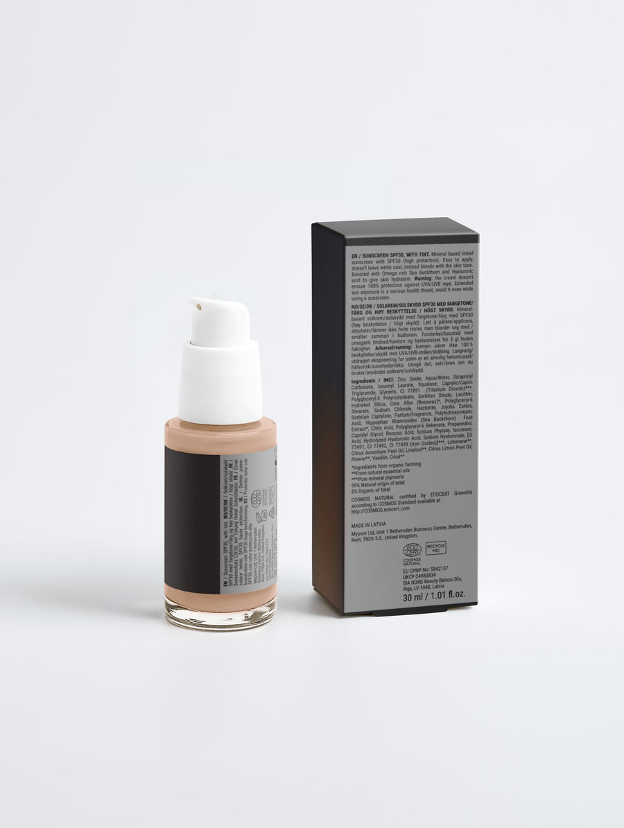 Sunscreen SPF30, with tint